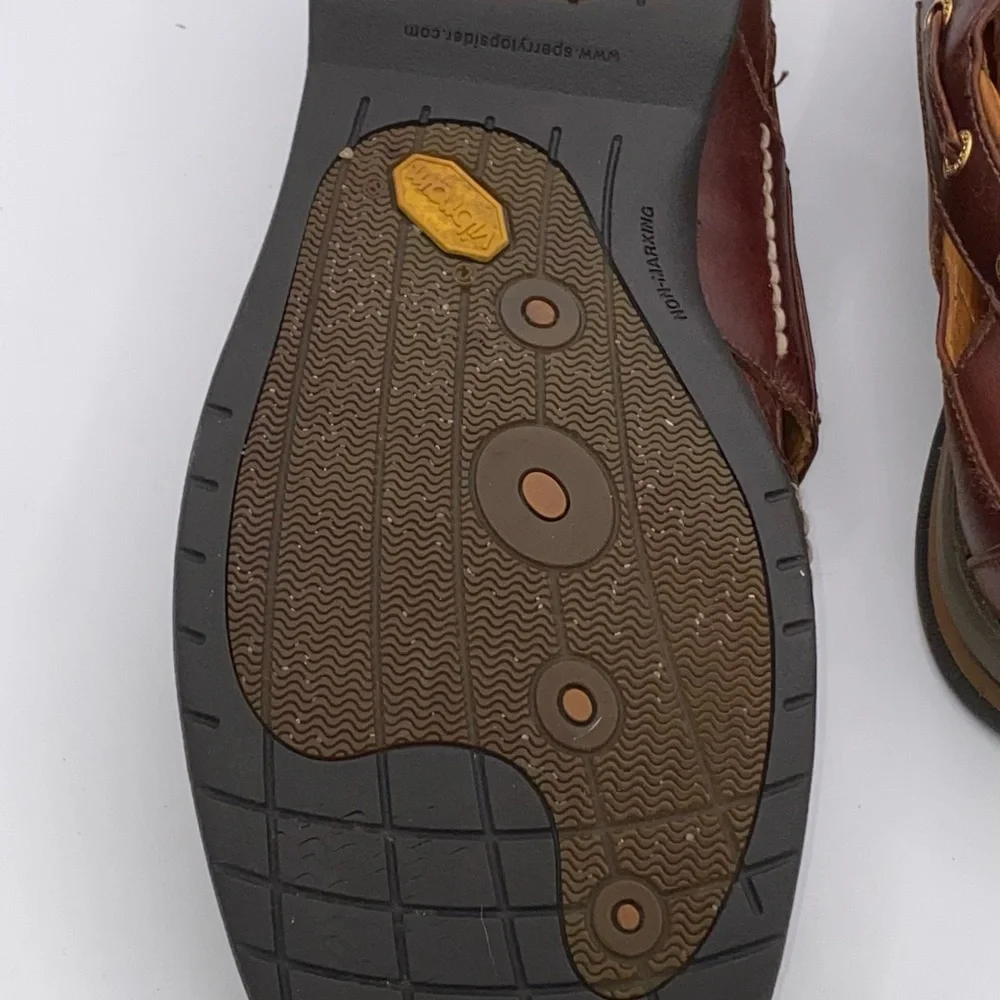 Sperry Top-Sider Gold Cup Leather Fisherman Sandals Deerskin Linings 11.5 M AA13 - Picture 10 of 10